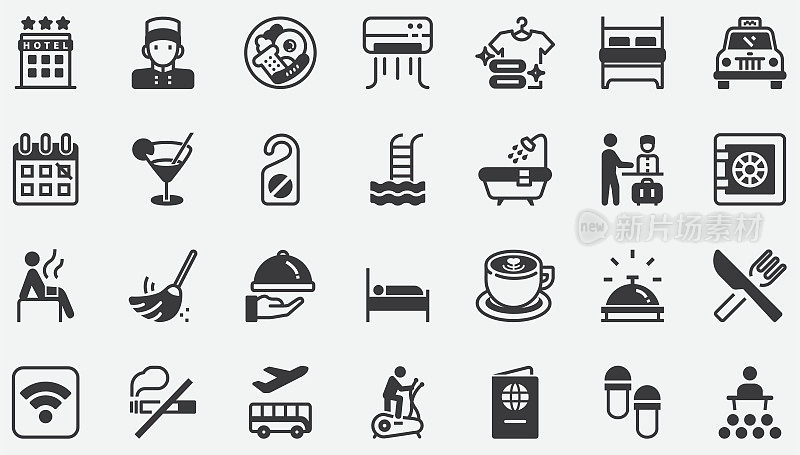 Hotel Services Concept Icons
